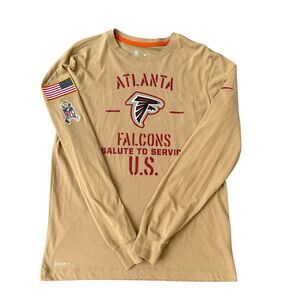 Nike NFL Onfield Shirt Mens Tan Atlanta Falcons Salute to Service Flag size S